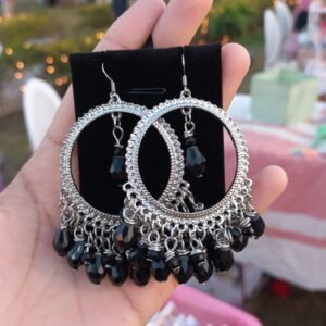 Glass Bead Jhumka Earrings