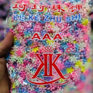 Half Kg Multicolor Acrylic Beads & Charms for Jewelry Making