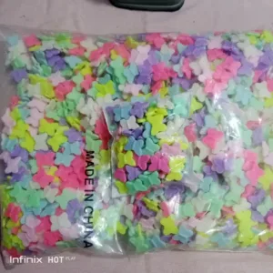 Half Kg Acrylic Butterfly Charms – Multicolor Pastel Beads