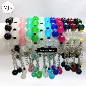1Pc Maroof Jan’s Glass Pearl Beaded Bracelet – Customizable, Elegant Jewelry for Girls & Women