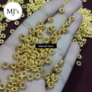 500Pcs 6mm Round Flower Shaped Plastic Spacers For Jewelry Making DIY Bracelet Necklace Earrings Crafting Keychain Tasbeeh Etc